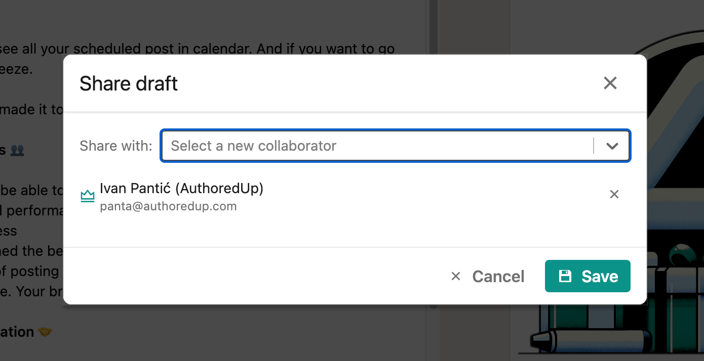How To Share Draft With My Team Members Business AuthoredUp