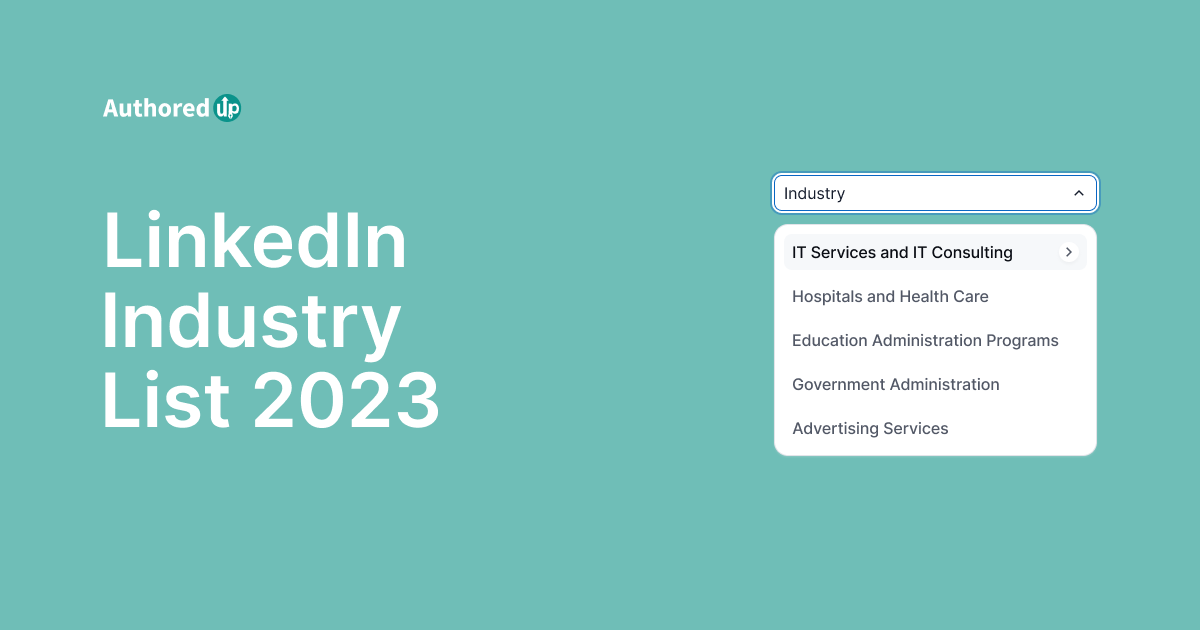 The Complete LinkedIn Industry List in 2024 AuthoredUp