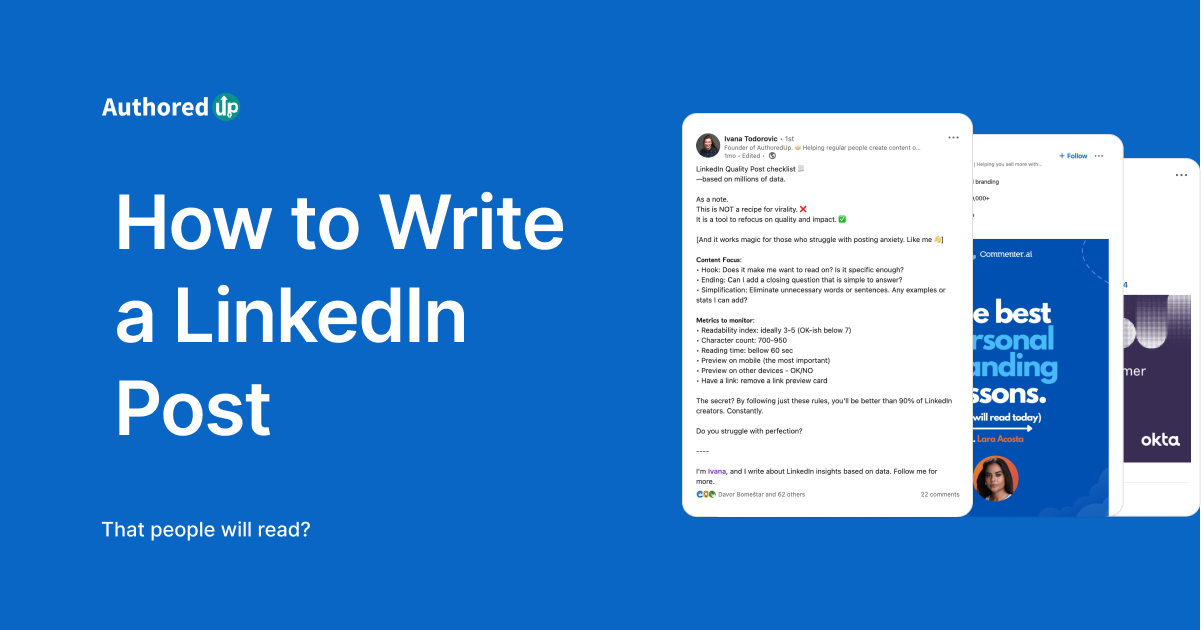 10 Tips To Write a Post on LinkedIn | AuthoredUp