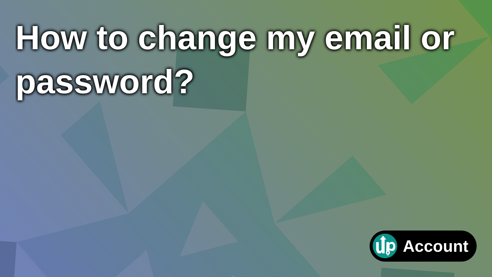 How to change my email or password? | Account | AuthoredUp